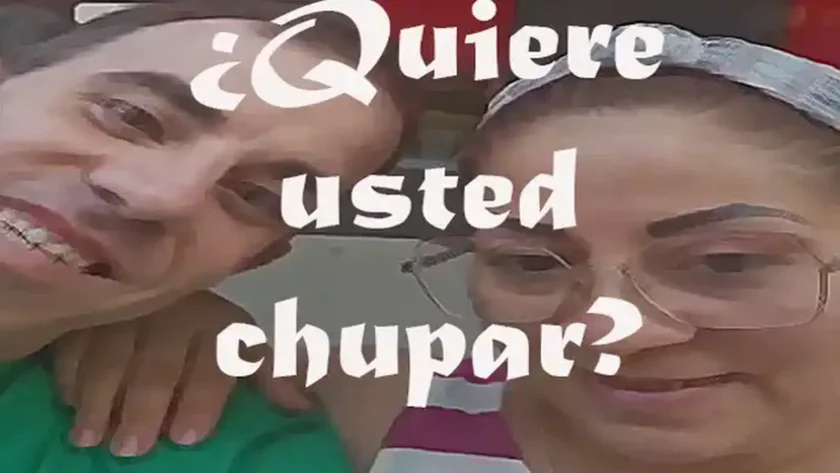 Chupar el coso. ¿Quiere usted chupar?