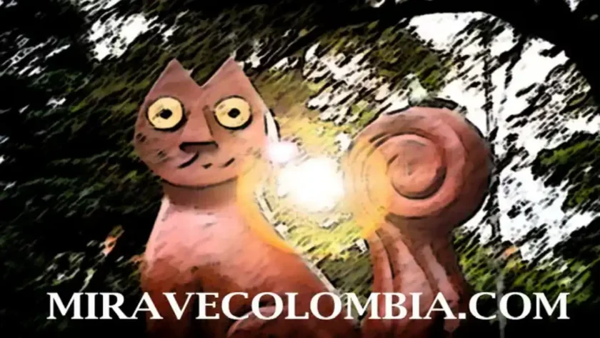 Sculpture of The Cat of Cali, also known as The River Cat, an iconic artistic work located on the banks of the Cali River, symbolizing the art, culture and joyful spirit of the city.